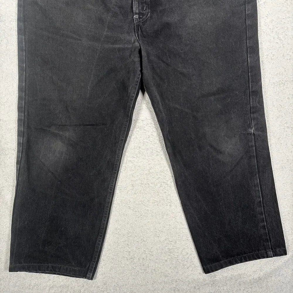 Vintage 90s Levi’s 550 Relaxed Fit Jeans Black Mens Size 42x30 Fits 40x25 Grunge